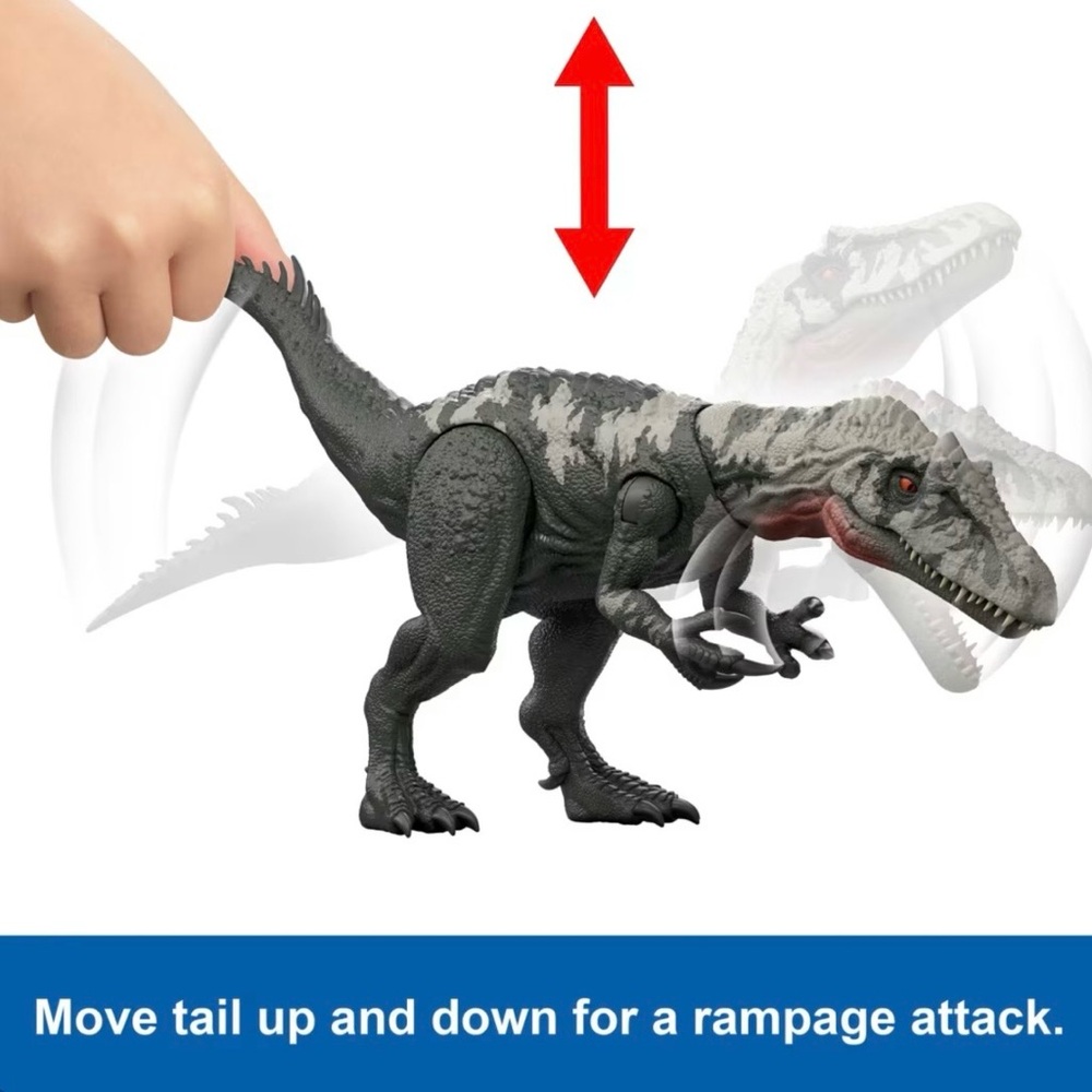 Jurassic World Rebirth Chilantaisaurus Dinosaur Gigantic Thrashers Attack Figure - Picture 6 of 15